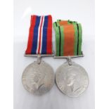 Two WWII medals.