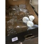 A box of glassware.