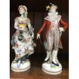 A pair of continental porcelain figures