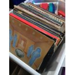 Tub of LP records