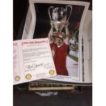 A box of signed Liverpool F.C photographs