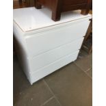 An Ikea white chest of drawers