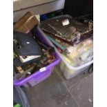 Two boxes of DIY items, decorating etc