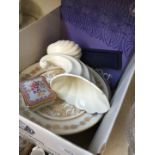 Box with china plates etc.