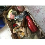 A box misc including a West German pottery Werra vase etc.