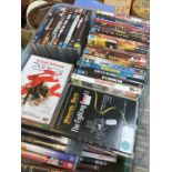 Crate of DVDs
