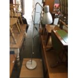 A small table and reading lamp
