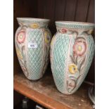 A pair of Burslem vases