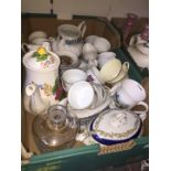 Box of china and pottery