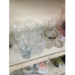 A selection of glassware including tankards etc.