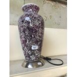 Crackle glass table lamp