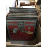 Box of LP records