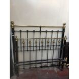 A Victorian metal bed stead