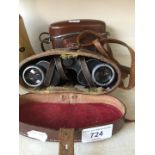 Kodak Retinette camera and binoculars in a case