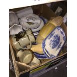 Box of pottery etc.