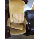 A Cintique Chair Co wood show armchair