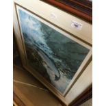 After R. Mcphail, ltd edition signed fishing print together with another hunting scene signed ltd