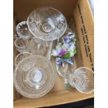 A box of glassware, mainly waterford