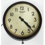 A vintage Smiths Sectric round bakelite wall clock, diam. 37cm.