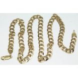 A 9ct gold chain, marked '375' and also with import marks, length 46cm, wt. 13.5g.