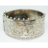 A hallmarked silver bangle.