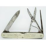 A Hardy Bros Hardy's Anglers Knife No.1 pen knife. Condition - used and a little worn, rust and