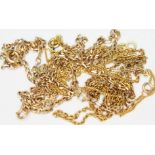 A mixed lot of 9ct gold chains, various marks, wt. 10.3g.