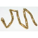 An Italian 9ct gold bracelet by UnoAErre, 9ct gold import marks, length 18cm, wt. 5.2g.