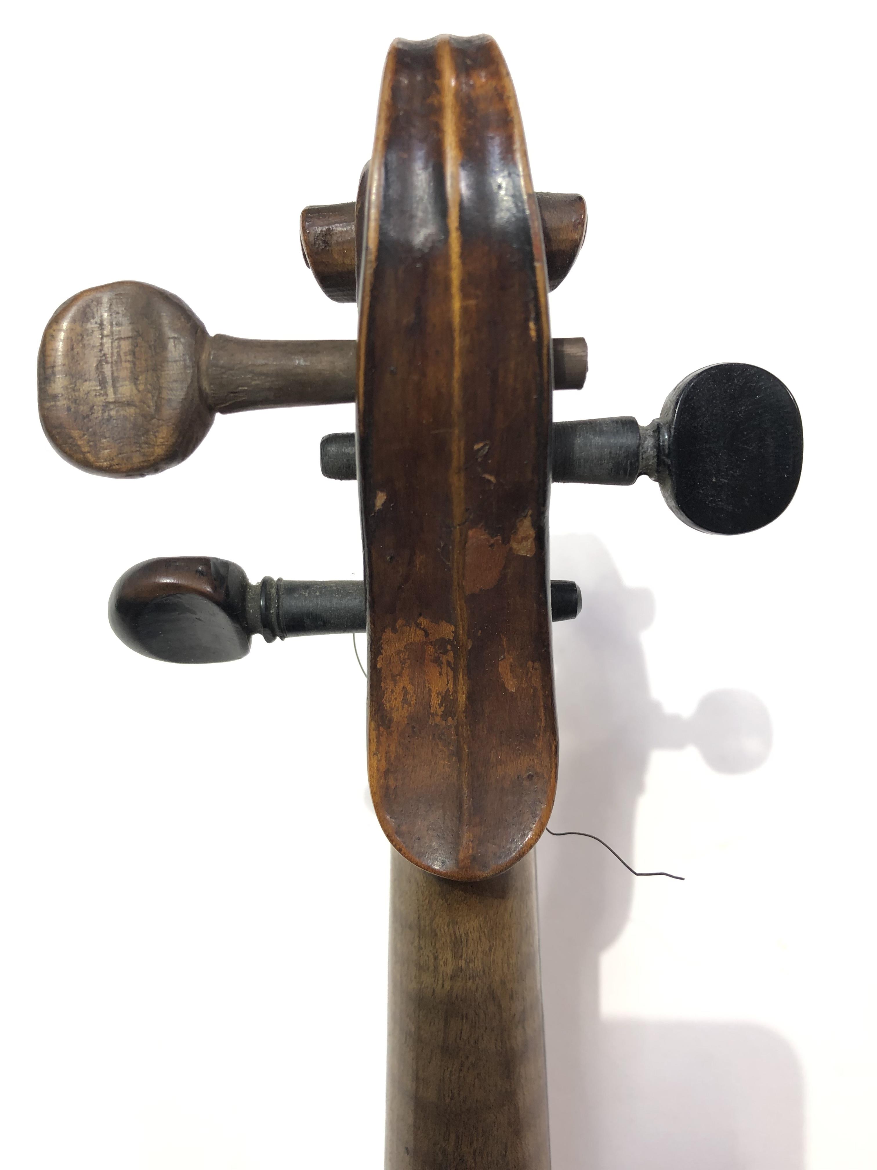 A late 19th century violin bearing label 'Antonius Stradiuarius Cremonensis Faciebat Anno 1713', - Image 14 of 22