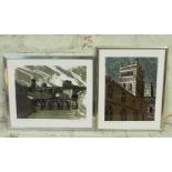 After Norman Wade, two limited edition prints: "Durham The West Towers" & "Elvet Bridge Durham",