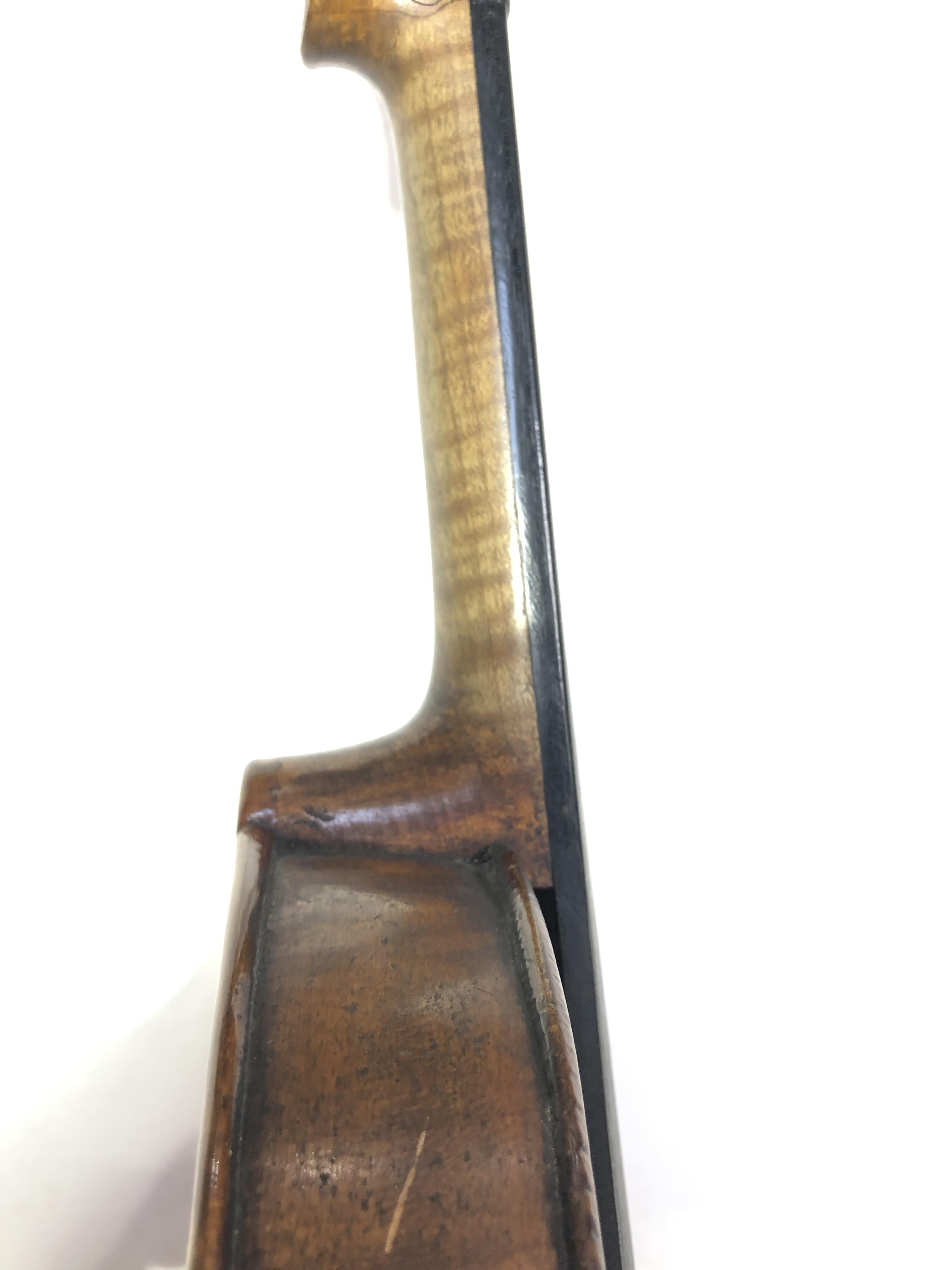 A late 19th century violin bearing label 'Antonius Stradiuarius Cremonensis Faciebat Anno 1713', - Image 8 of 22