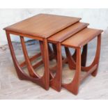 A G-Plan teak nest of three tables.