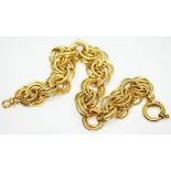 A 9ct gold link bracelet, marked '375' and also with import marks, length 19.5cm, wt. 12.8g.