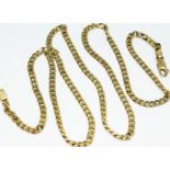 A 9ct gold chain, marked '375' and also with import marks, length 50cm, wt. 8.6g.