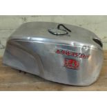 A Kawasaki Yoshimura aluminium motorcycle petrol tank, length 62cm.