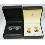 Two pairs of Dunhill cufflinks.