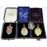 A group of four late 19th/early 20th century football medals awarded to T Townley comprising three