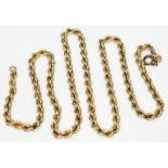 A 9ct gold chain, with import marks, length 41cm, wt. 4.2g.