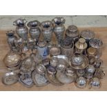 A mixed lot of eastern white metal, silver and silver plate, various marks.