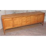 A Nathan teak sideboard, length 214cm, depth 45cm & height 78cm. Condition - good, sturdy, general