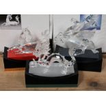 A group of three Swarovski Magical Creatures figures comprising Dragon, Unicorn and Pegasus, boxed