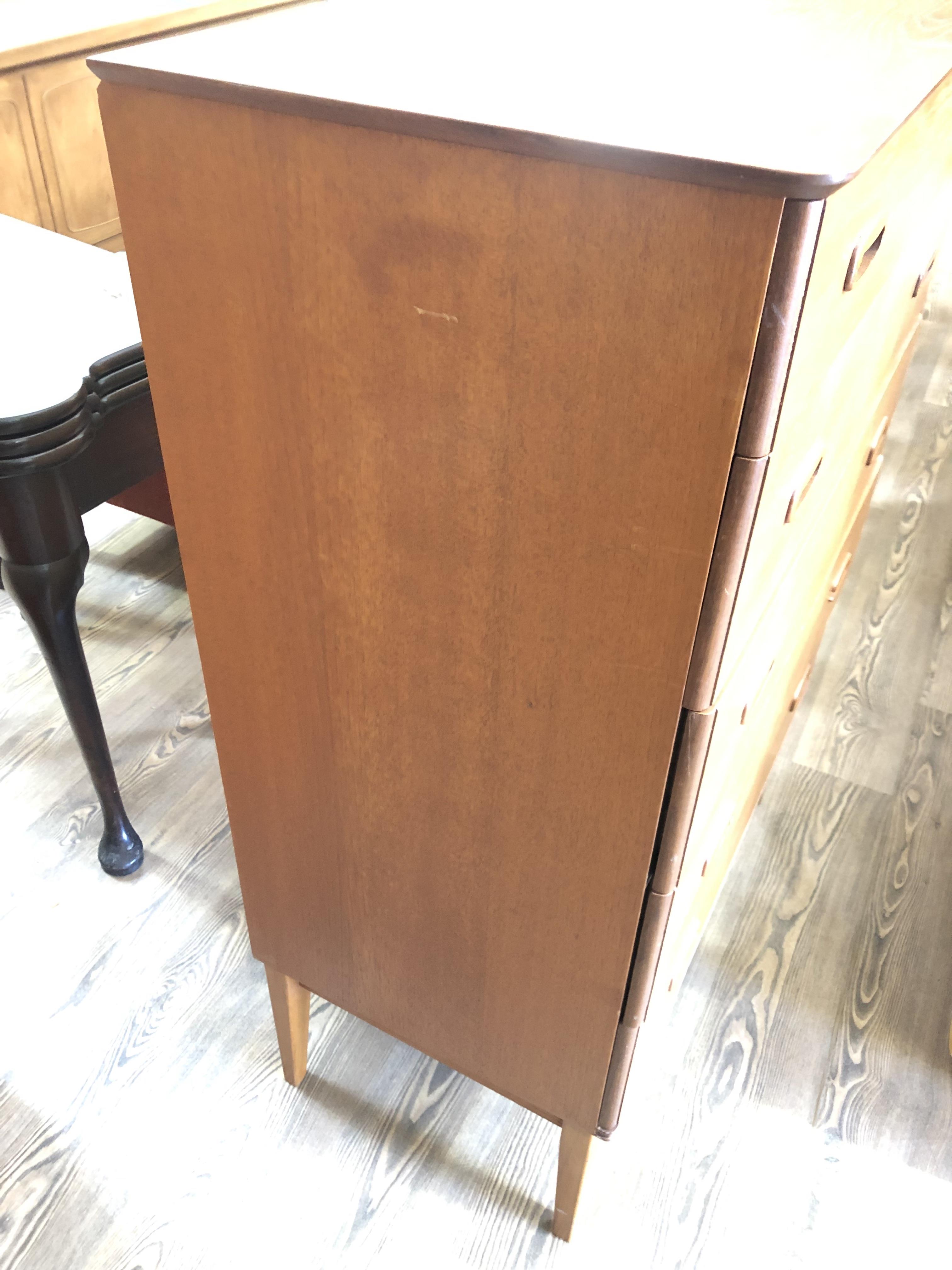 An Austinsuite teak chest of drawers, width 78cm, depth 42cm & height 112.5cm. Condition - a - Image 2 of 6