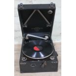 A Columbia No.112 portable gramophone.