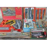 A large box of model railway including Triang 00 1950s Princess Elizabeth passenger train, tender