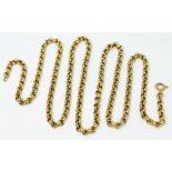 An Italian 9ct gold chain, marked '375' with import marks, length 60cm, wt. 10.6g.