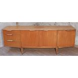 A McIntosh teak sideboard, length 201.5cm, depth 48cm & height 77.5cm. Condition - good, general