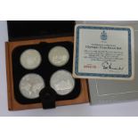 Canada 1972 Olympic Coin Proof Set, wooden and leather case, outer box and certificate.
