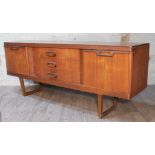 A teak sideboard, length 181cm, depth 47cm & height 72cm.