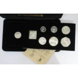 Elizbeth II 1978 Isle of Man silver proof seven coin specimen set, Pobjoy Mint, boxed with