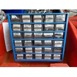 A multi drawer unit for bolts, nuts, washers etc